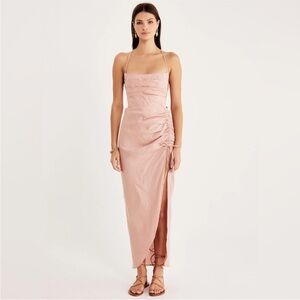 Elegant Pink Sleeveless Dress